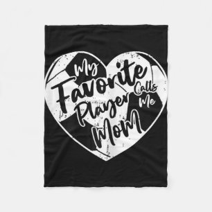 My Favourite Player Calls Me Mum Soccer Heart Fleece Blanket