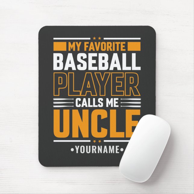 My Favourite Player Calls Me Uncle Mouse Pad (With Mouse)