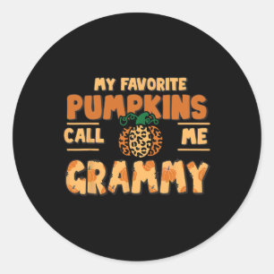My Favourite Pumpkins Call Me Grammy Thanksgiving  Classic Round Sticker