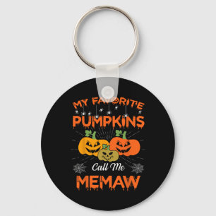 My Favourite Pumpkins Call Me Memaw Halloween Wome Key Ring