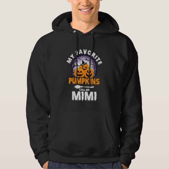 My Favourite Pumpkins Call Me Mimi Fall Fun Hallow Hoodie (Front)