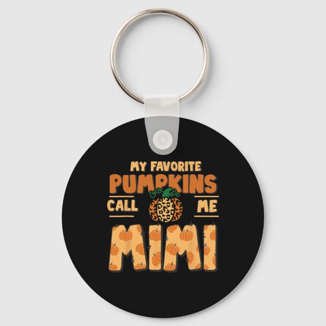 My Favourite Pumpkins Call Me Mimi Thanksgiving Fa Key Ring (Front)