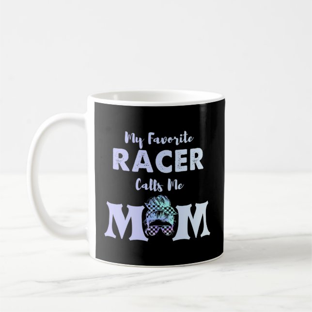 My Favourite Racer Calls Me Mum Coffee Mug (Left)