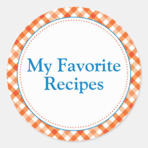 My Favourite Recipes Classic Round Sticker