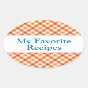 My Favourite Recipes Oval Sticker