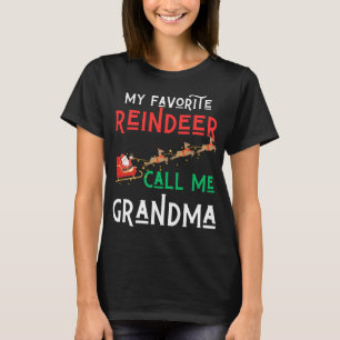 My Favourite Reindeer Call Me Grandma Christmas Mu T-Shirt