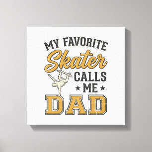 My Favourite Skater Calls Me Dad Vintage Shirt_1 Canvas Print