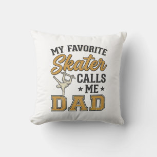 My Favourite Skater Calls Me Dad Vintage Shirt_1 Cushion