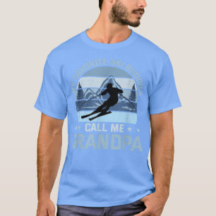 My Favourite Ski Buddies Call Me Grandpa Skiing Gr T-Shirt