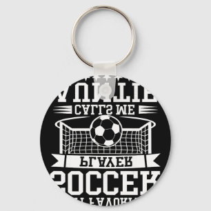 My Favourite Soccer Player Calls Me Auntie  Key Ring