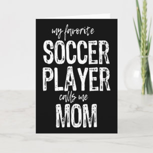 My Favourite Soccer Player Calls Me Mum Christmas Card