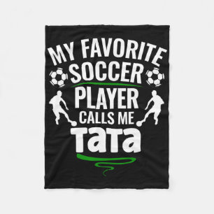 My Favourite Soccer Player Calls Me S Breast Fleece Blanket