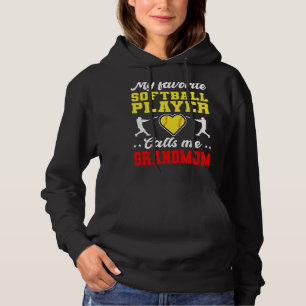 My Favourite Softball Player Calls Me Grandmom Mot Hoodie