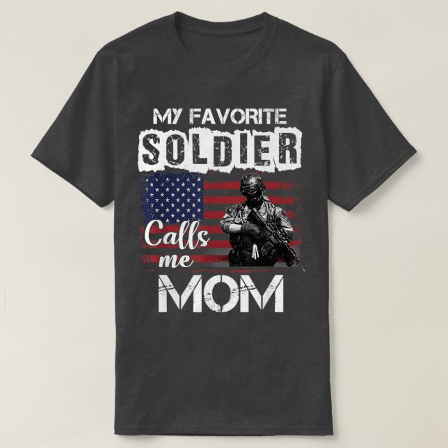 My Favourite Soldier Calls Me Mum 7 T-Shirt (Design Front)