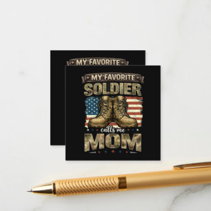 My favourite soldier calls me mum enclosure card