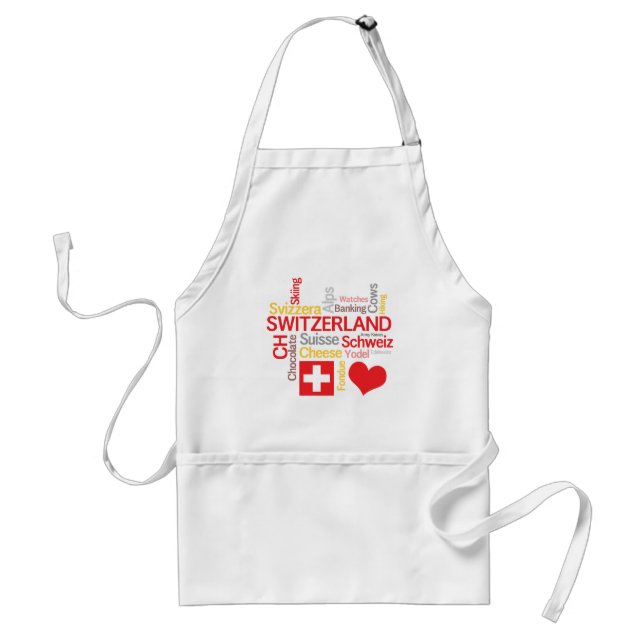 My Favourite Swiss Things Funny Standard Apron (Front)