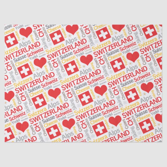 My Favourite Swiss Things Tissue Paper (Front)