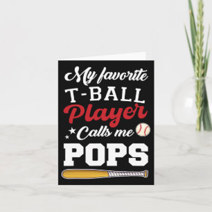 My Favourite T-ll Player Calls Me Pops Sell Father Card