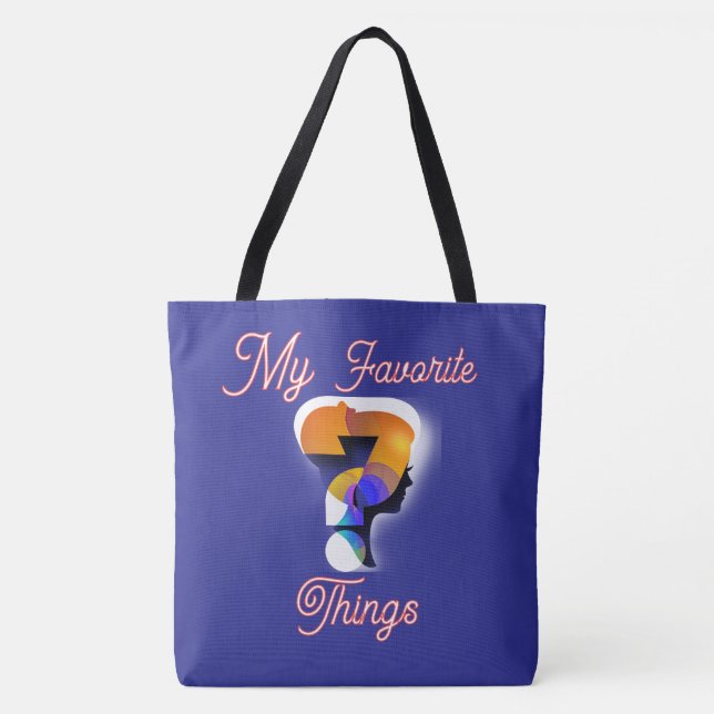 My Favourite Things Blue   Tote Bag (Front)