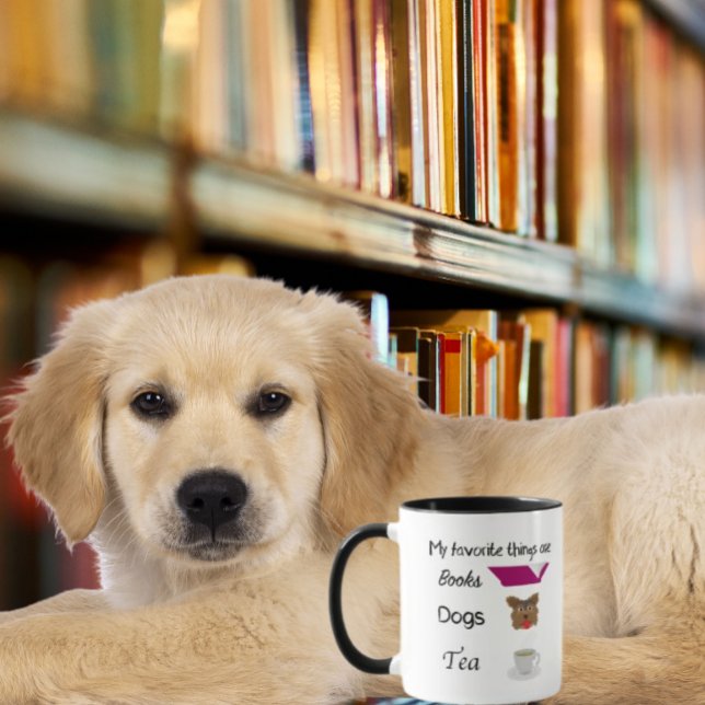 My Favourite things Books, Dogs, Tea Mug (Creator Uploaded)