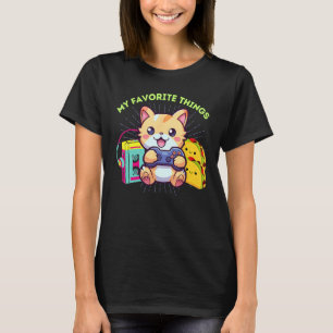 My Favourite Things Gaming Cat Tacos The 80s  Game T-Shirt
