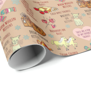 My Favourite Things Hand Drawn Kraft Brown Wrapping Paper