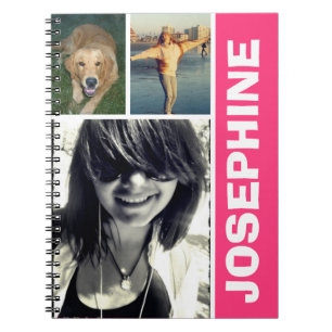 My favourite things hot pink photo collage journal