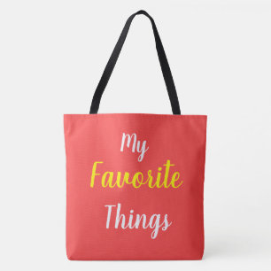 My Favourite Things Red Tote Bag
