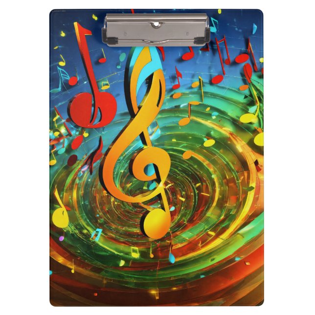 My Favourite Tune: Musical Notes and Lyrics Design Clipboard (Front)