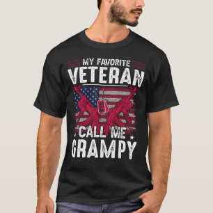My Favourite Veteran Call Me GRAMPY Veteran Day T-Shirt