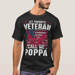 My Favourite Veteran Call Me POPPA Veteran Day T-Shirt
