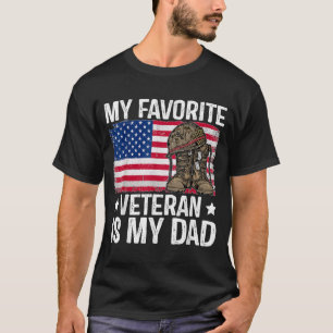 my favourite veteran is my dad army military day T-Shirt