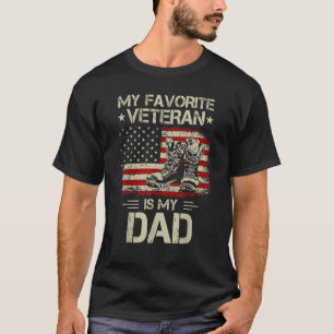 My Favourite Veteran Is My Grandpa Combat Boots Am T-Shirt