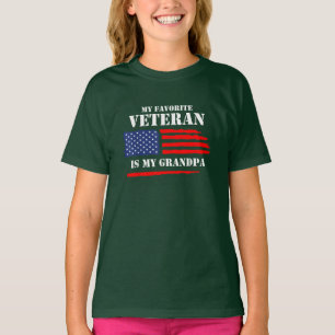 My Favourite Veteran Is My Grandpa Military T-Shirt