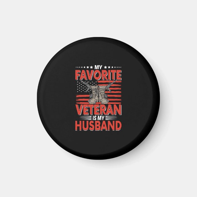 my favourite veteran is my husband magnet (Front)