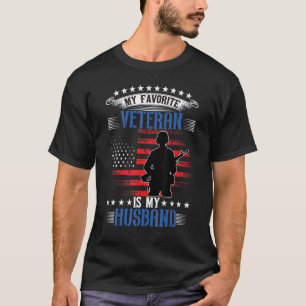 My Favourite Veteran Is My Husband Womens Veterans T-Shirt