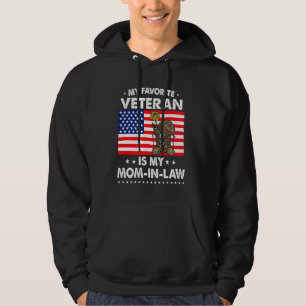 My Favourite Veteran Is My Mum In Law Mother Veter Hoodie