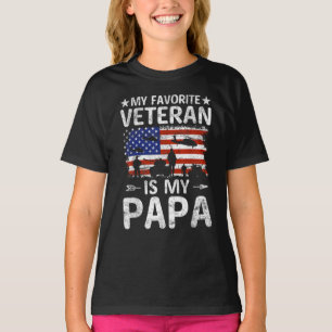 My Favourite Veteran Is My Papa Army Military T-Shirt
