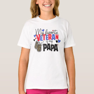 My Favourite Veteran Is My Papa Veterans Day T-Shirt