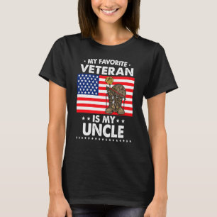 My Favourite Veteran Is My Uncle Proud Uncle Veter T-Shirt
