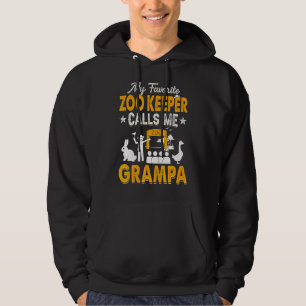 My Favourite Zoo Keeper Calls Me Grampa Animals P Hoodie
