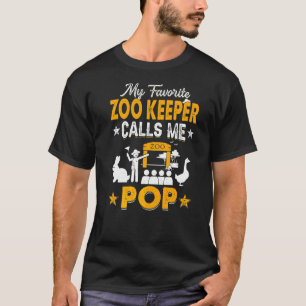 My Favourite Zoo Keeper Calls Me Pop Animals Papa T-Shirt