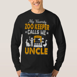 My Favourite Zoo Keeper Calls Me Uncle Animals Pa T-Shirt