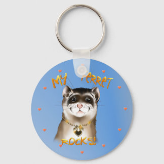 My Ferret Rocks Keychain