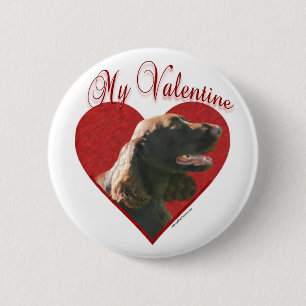 My Field Spaniel Valentine 6 Cm Round Badge