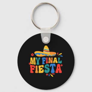 My Final Fiesta Bride Groovy Bachelorette Party Ma Key Ring