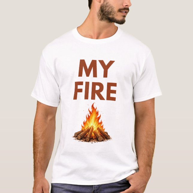 My Fire Minimal Flame Mens T Shirt (Front)