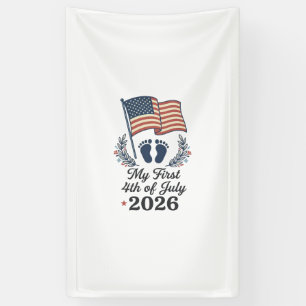 My First 4th of July 2026 Baby Vintage Patriotic S Banner