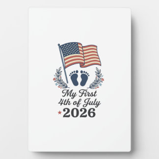 My First 4th of July 2026 Baby Vintage Patriotic S Plaque