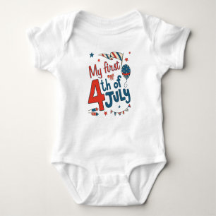My first 4th of July Baby Bodysuit